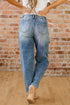 Vintage Washed Denim Seam Detail Shift Jeans