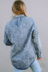 Vintage Washed Distressed Cotton Denim Chest Pocket Shirt