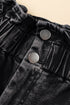 Vintage Washed Frilled High Waist Western Denim Shorts