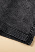 Vintage Washed Frilled High Waist Western Denim Shorts