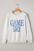 Vintage Washed GAME DAY Graphic Baggy Sweatshirt