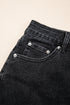 Vintage Washed Ripped Raw Hem Denim Mini Skirt