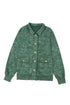 Vintage Washed Solid Flap Pocket Button Up Shacket Jacket