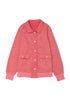 Vintage Washed Solid Flap Pocket Button Up Shacket Jacket