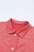 Vintage Washed Solid Flap Pocket Button Up Shacket Jacket