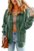 Vintage Washed Solid Flap Pocket Button Up Shacket Jacket