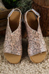 Vintage Western Floral Rivet Hollow Platform Slide Sandals