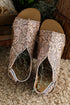 Vintage Western Floral Rivet Hollow Platform Slide Sandals