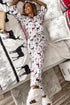 Viscose Button Front Long Sleeve Wide Leg Pajama Set