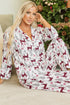 Viscose Button Front Long Sleeve Wide Leg Pajama Set