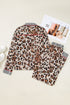Viscose Leopard Print Contrast Edge Pajama Set