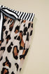 Viscose Leopard Print Contrast Edge Pajama Set