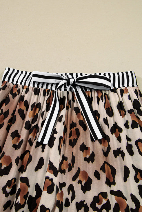 Viscose Leopard Print Contrast Edge Pajama Set
