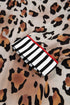 Viscose Leopard Print Contrast Edge Pajama Set