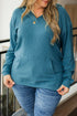 Viscose Ribbed Drop Shoulder Long Sleeve Top