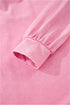 Waffle Knit Bowknot Applique Mineral Wash Plus Size Sweatshirt