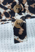 Waffle Knit Buttoned Henley Mixed Pattern Long Sleeve Top