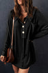 Waffle Knit Buttoned Long Sleeve Casual Henley Top