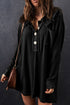 Waffle Knit Buttoned Long Sleeve Casual Henley Top