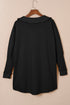 Waffle Knit Buttoned Long Sleeve Casual Henley Top