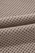 Waffle Knit Checkered Sleeve Turtleneck Sweater