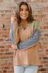 Waffle Knit Drop Shoulder Button Placket Thermal Top