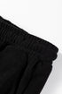 Waffle Knit Drop Shoulder Pullover Drawstring Short Sets