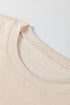 Waffle Knit Drop Shoulder Pullover Drawstring Short Sets