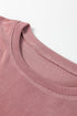 Waffle Knit Drop Shoulder Pullover Drawstring Short Sets