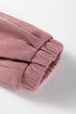 Waffle Knit Drop Shoulder Pullover Drawstring Short Sets