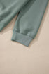 Waffle Knit Drop Shoulder V Neck Pocket Top