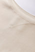 Waffle Knit Exposed Seam Long Sleeve Tunic Top