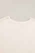 Waffle Knit Exposed Seam Long Sleeve Tunic Top