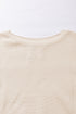 Waffle Knit Exposed Seam Long Sleeve Tunic Top