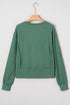 Waffle Knit Exposed Seam Split Hem Pullover Top