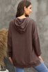 Waffle Knit Fleece Lined High Low Oversized Hoodie