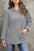 Waffle Knit Fleece Lined High Low Oversized Hoodie