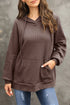 Waffle Knit Fleece Lined High Low Oversized Hoodie