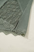 Waffle Knit Lace Patchwork V Neck Top