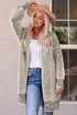 Waffle Knit Open Front Drop Shoulder Cardigan