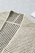 Waffle Knit Open Front Drop Shoulder Cardigan