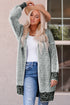 Waffle Knit Open Front Drop Shoulder Cardigan