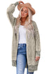 Waffle Knit Open Front Drop Shoulder Cardigan
