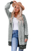 Waffle Knit Open Front Drop Shoulder Cardigan