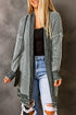 Waffle Knit Open Front Drop Shoulder Cardigan