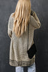 Waffle Knit Open Front Drop Shoulder Cardigan