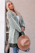 Waffle Knit Open Front Drop Shoulder Cardigan