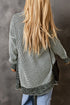 Waffle Knit Open Front Drop Shoulder Cardigan