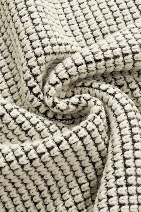 Waffle Knit Open Front Drop Shoulder Cardigan