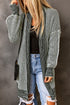 Waffle Knit Open Front Drop Shoulder Cardigan